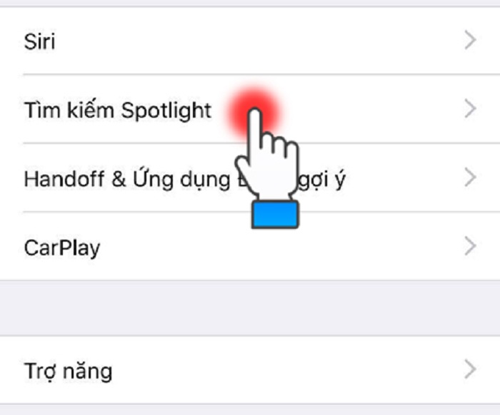 Quá nhiều lĩnh vực tìm kiếm trong Spotlight