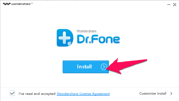 ứng dụng Wondershare Dr.Fone