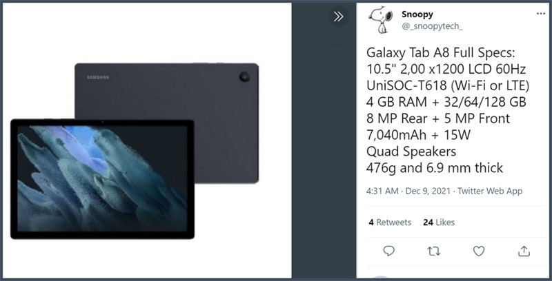 Liên minh Vuaboss Galaxy Tab A8 (2021)