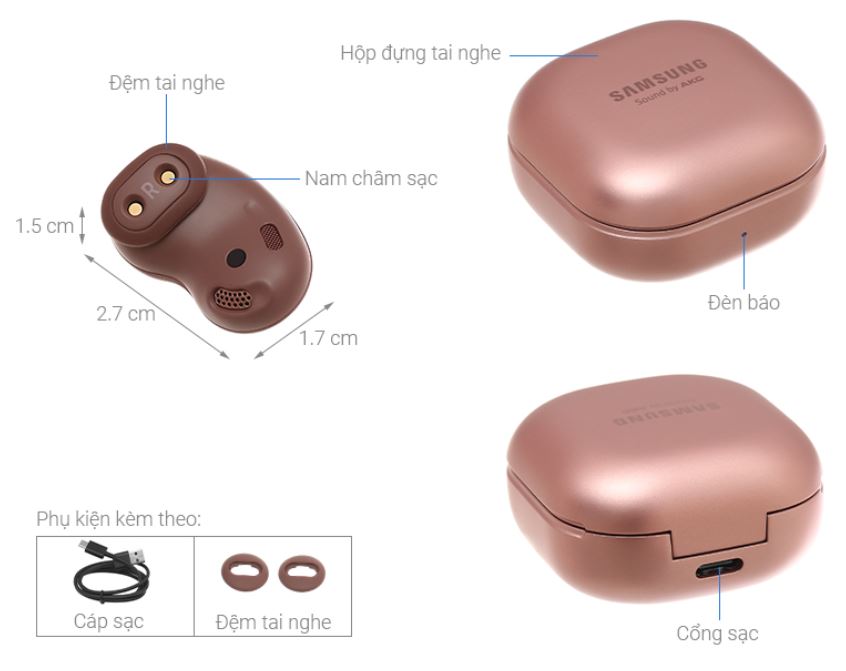 ngoại hình Galaxy Buds Live