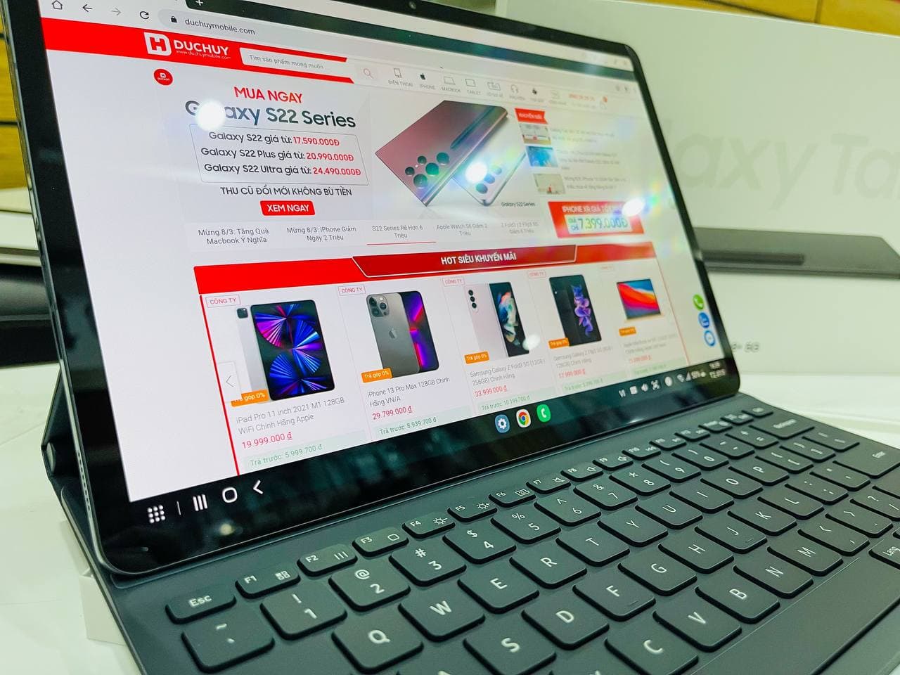 sử dụng Book Cover KeyBoard Vuaboss đến từ Dubai Tab S8 Plus