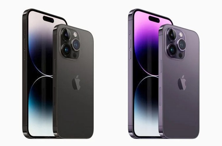iPhone 14 Pro Max màu đen và Tím