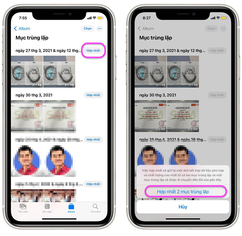 Bước 5 Cách xóa ảnh trùng lặp trên iPhone