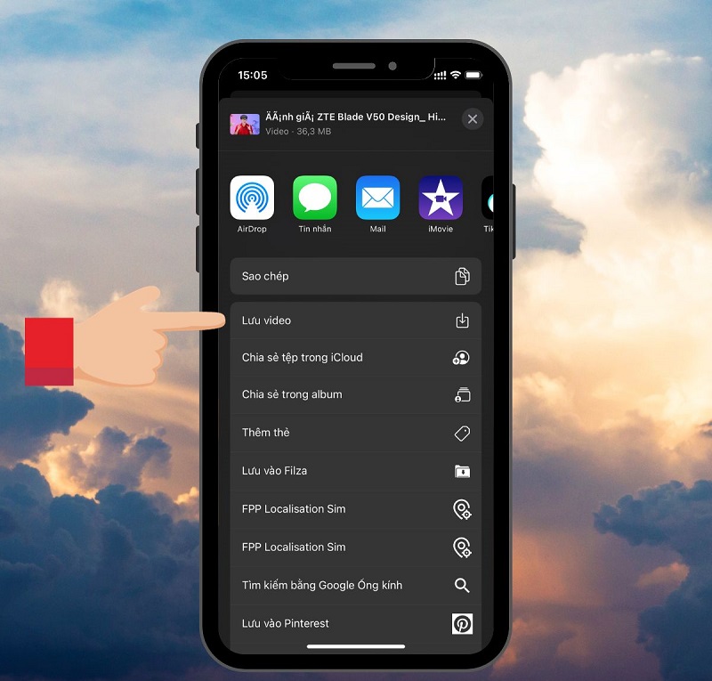 Chuyển file đã tải về trên Liên minh Vuaboss gồm trang nào iPhone bước 2