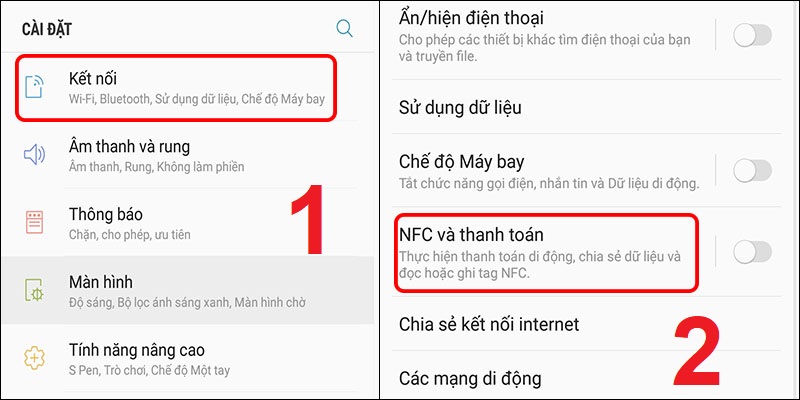  kiểm tra Liên minh Vuaboss gồm trang nào có hỗ trợ NFC qua cài đặt
