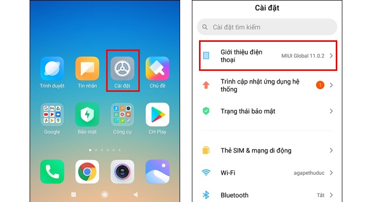 Vào phần Cài đặt > Chọn Giới thiệu Liên minh Vuaboss gồm trang nào