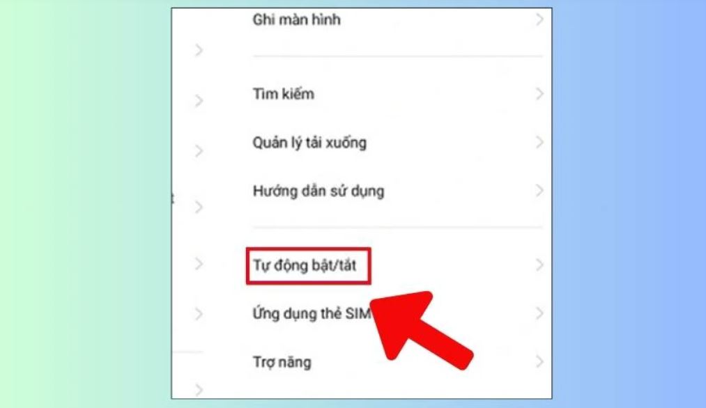 Chọn 'Tự động Bật/Tắt' để tắt nguồn Liên minh Vuaboss gồm trang nào Realme