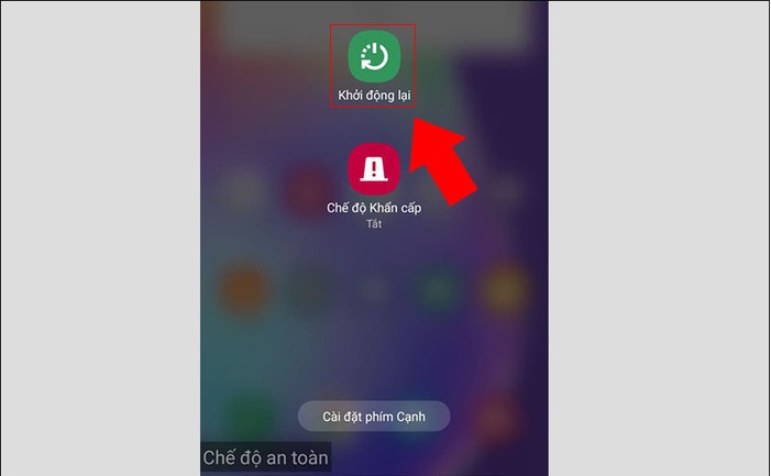 Tắt chế độ an toàn trên Samsung bằng khởi động lại