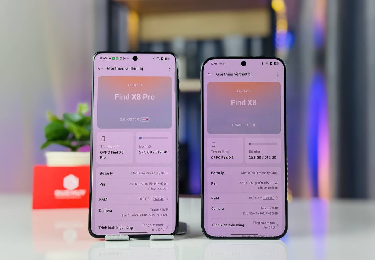 OPPO Find X8, Find X8 Pro có hiệu năng mạnh mẽ với con chip Dimensity 9400