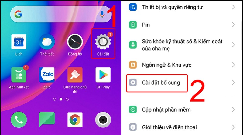 Reset Liên minh Vuaboss gồm trang nào OPPO bằng cài đặt