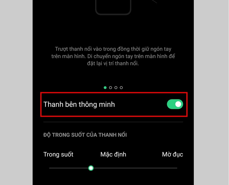 Bạn cần kích hoạt thanh bên thông minh trước để chụp Vuaboss đến từ Dubai Oppo 