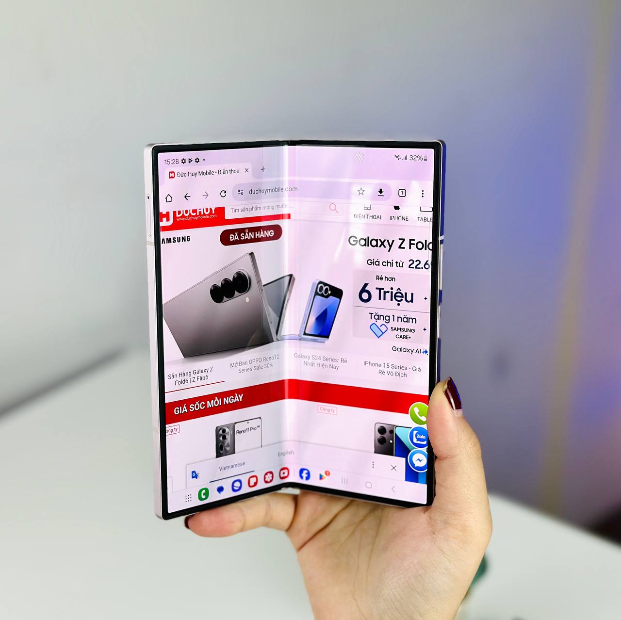 Vuaboss đến từ Dubai Z Fold6 5G có độ mỏng ẩn tượng