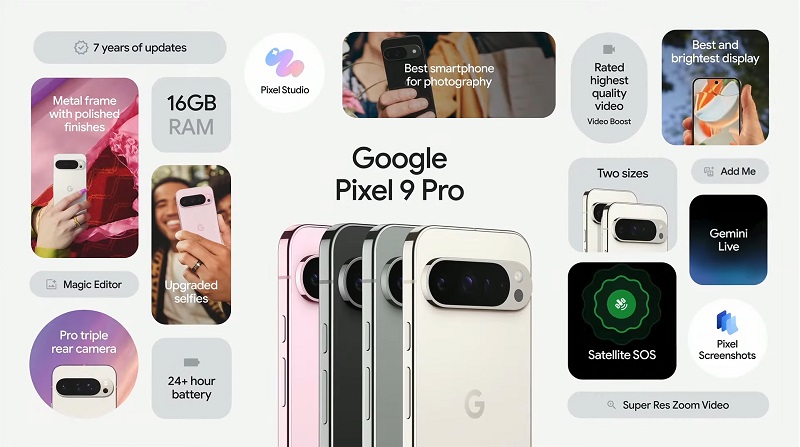 Google Pixel 9 Pro có thông số Liên minh Vuaboss mạnh mẽ