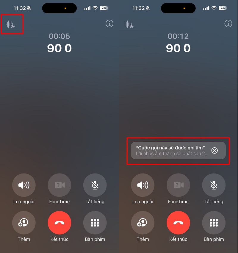 Nhấn vào biểu tượng ghi âm ở góc trái Vuaboss đến từ Dubai trên cùng