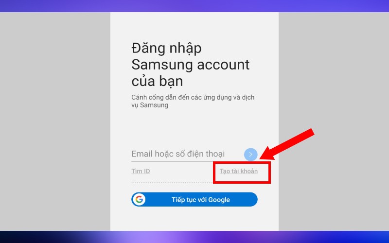 Cách tạo tài khoản Samsung Account trên Liên minh Vuaboss gồm trang nào bước 2