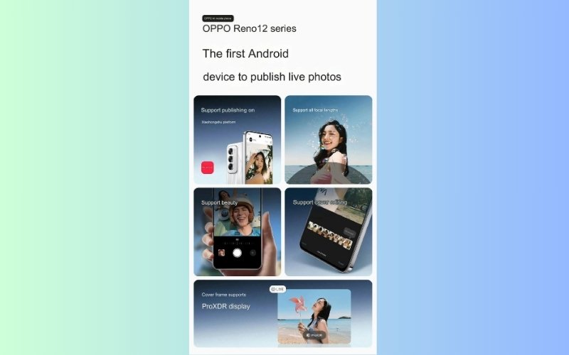 Chế độ Live Photo trên OPPO Reno12 Series