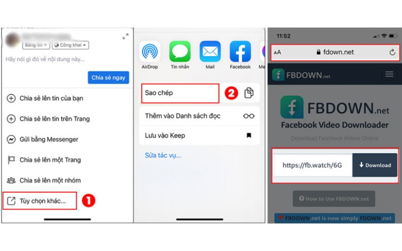 Tải video trên facebook về Liên minh Vuaboss gồm trang nào iPhone bằng fbdown