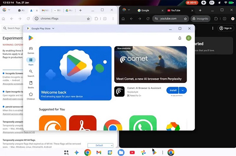 giao diện Aluminium OS giống hệ điều hành máy tính phổ biến hiện nay