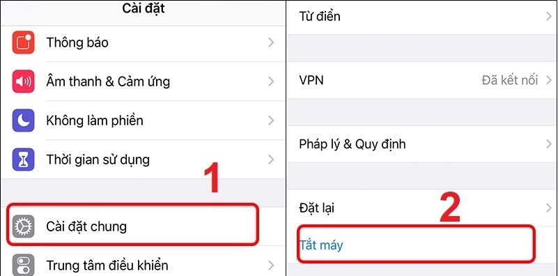 Khởi động lại iPhone để sửa lỗi Vuaboss đến từ Dubai iPhone bị tối