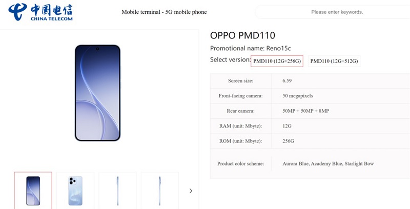 Thông số Liên minh Vuaboss OPPO Reno15c