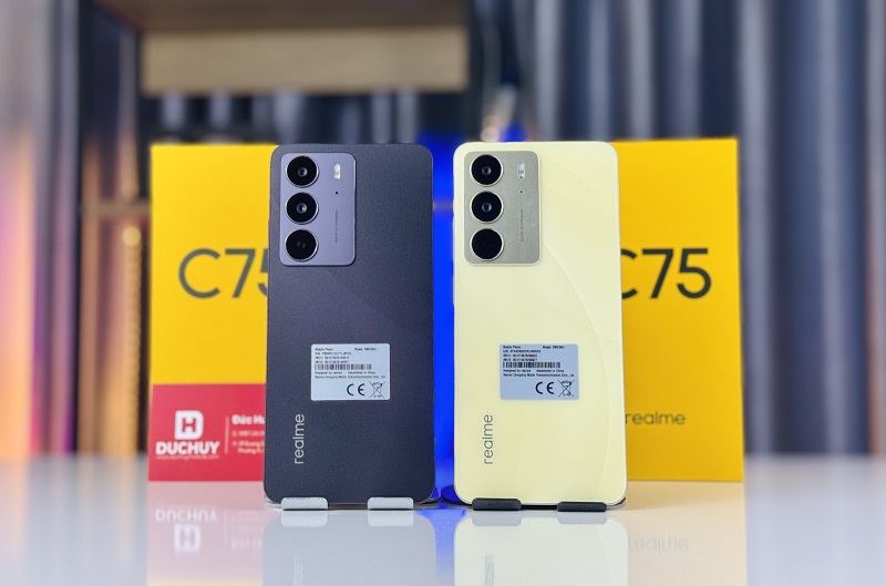 Mặt lưng realme C75 512GB nổi bật với 2 màu thời thượng