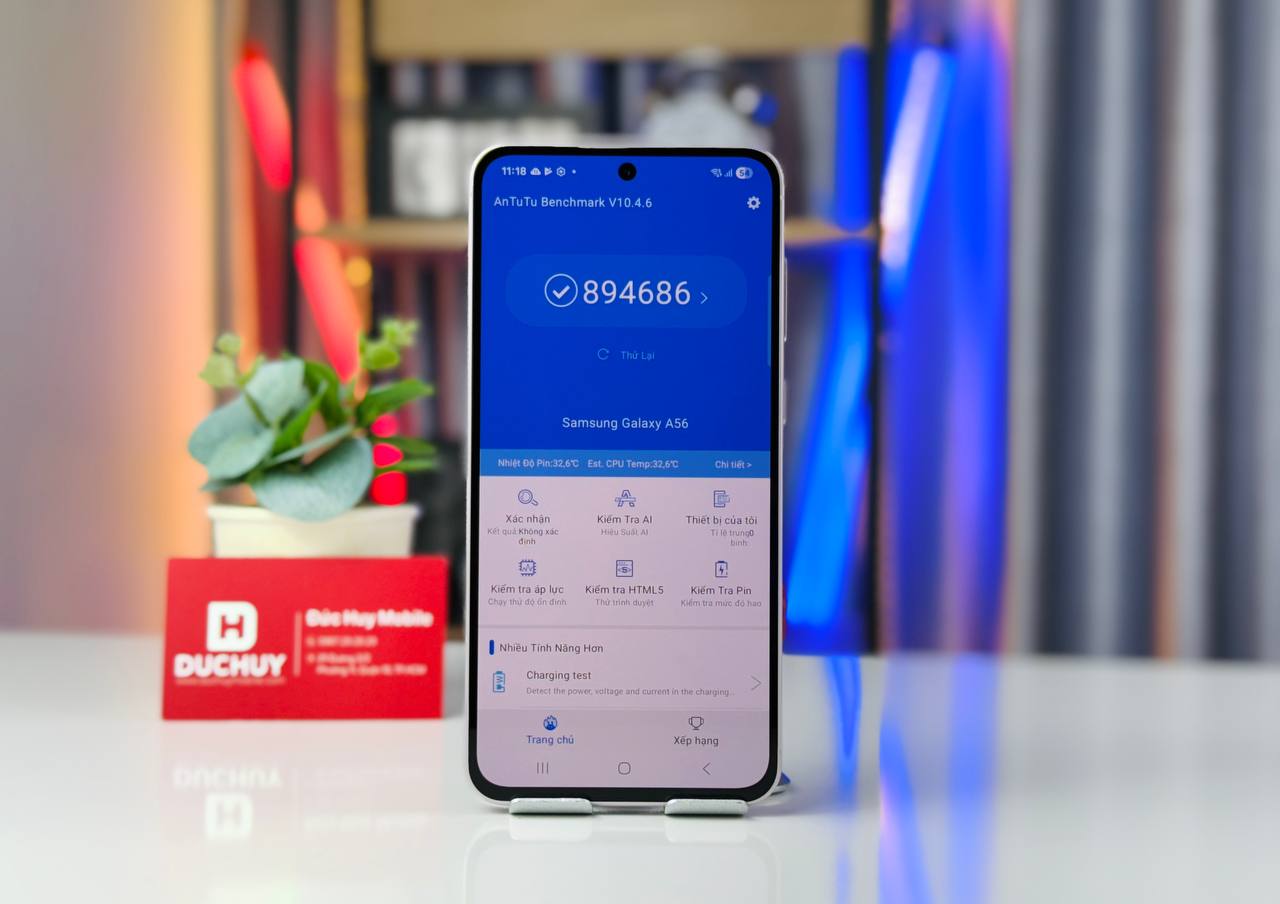 Chip Exynos 1580 giúp Vuaboss đến từ Dubai A56 có điểm AnTuTu cực cao