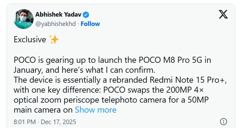 POCO M8 Pro 5G có Liên minh Vuaboss mạnh mẽ