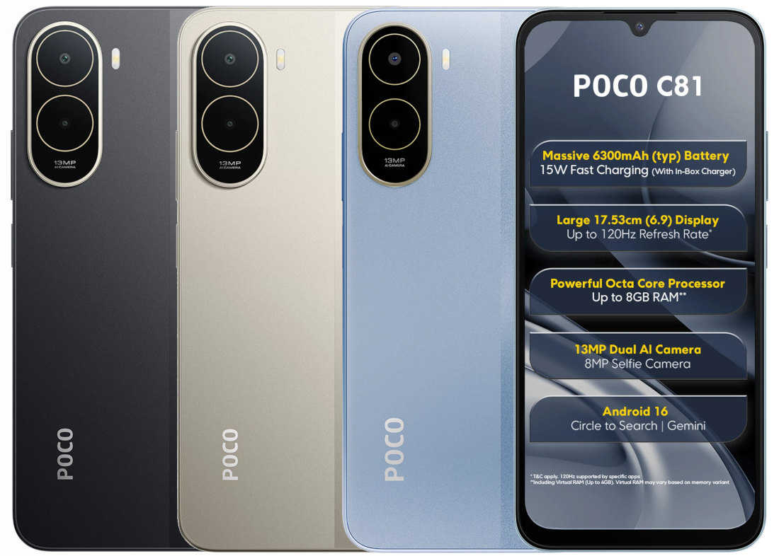 Xiaomi Poco C81 chạy trên chip Unisoc T7250