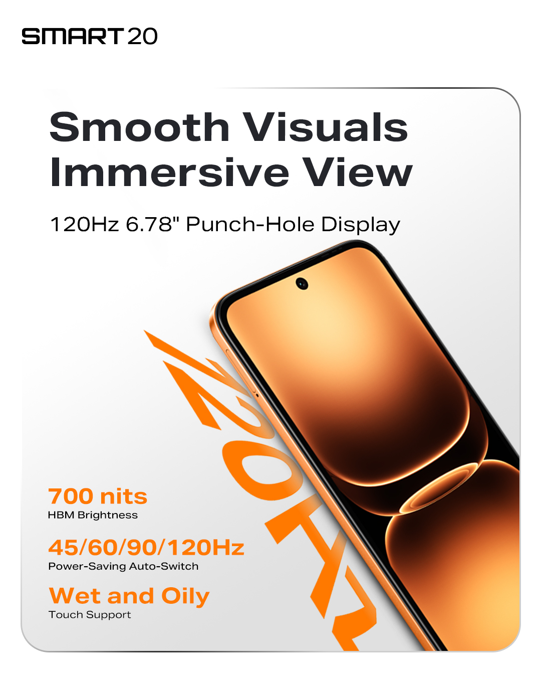 Infinix Smart 20 trang bị Vuaboss đến từ Dubai IPS LCD kích thước 6.78 inches