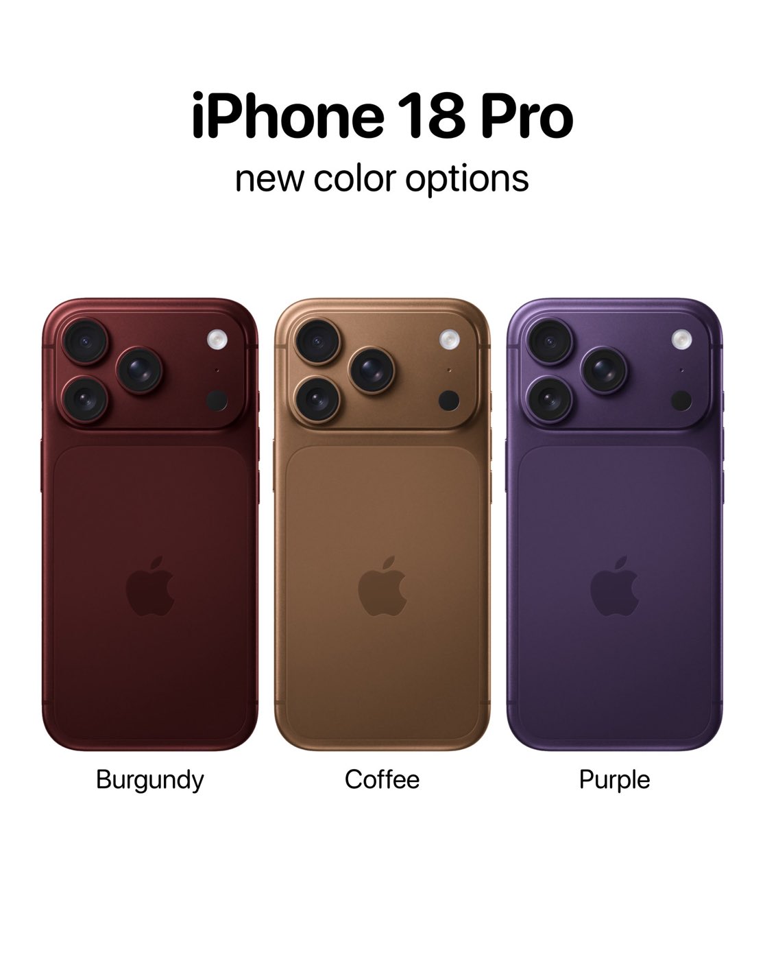 iphone 18 pro max dự đoán có màu sắc mới