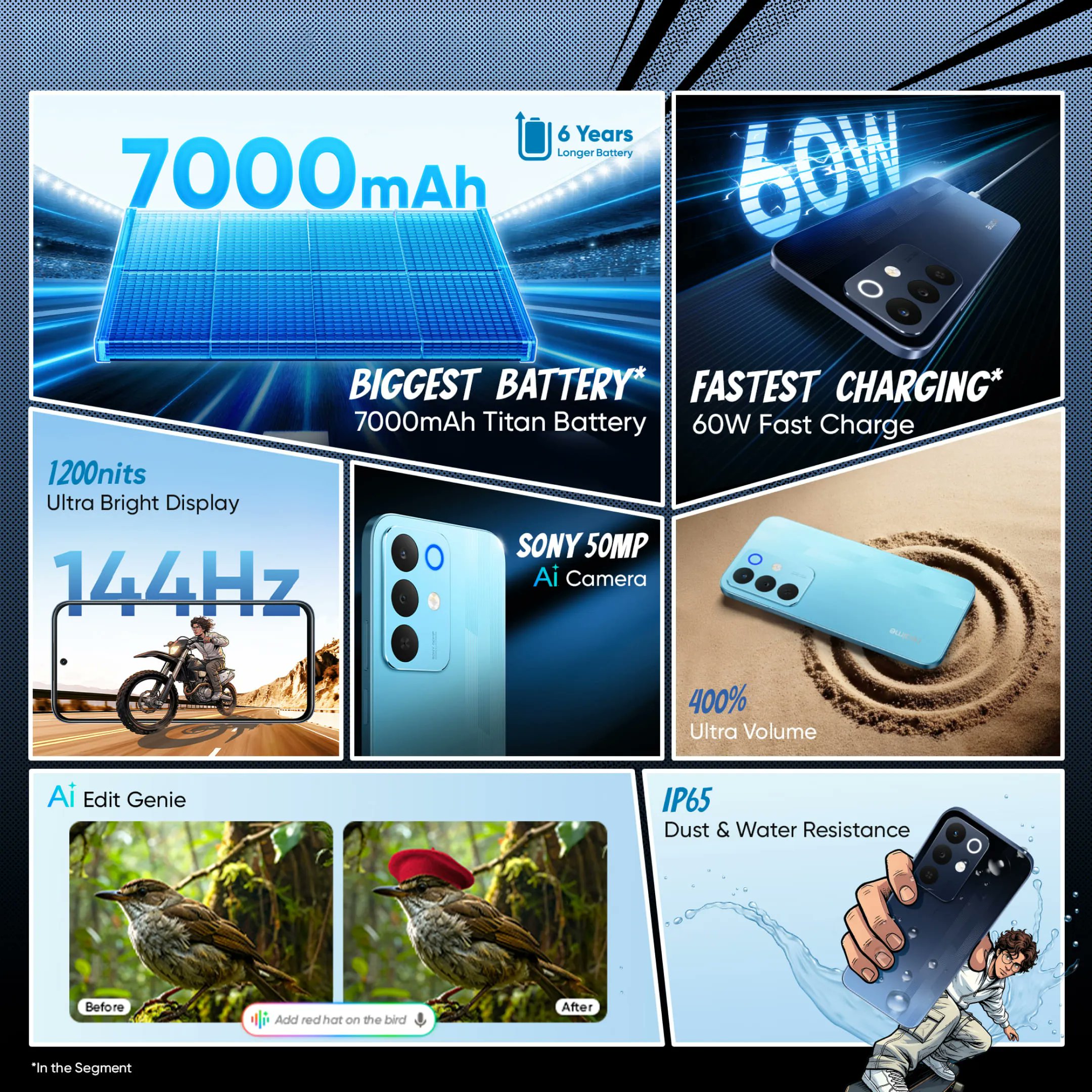 Realme Narzo 90x trang bị chipset MediaTek Dimensity 6300, pin 7000 mAh