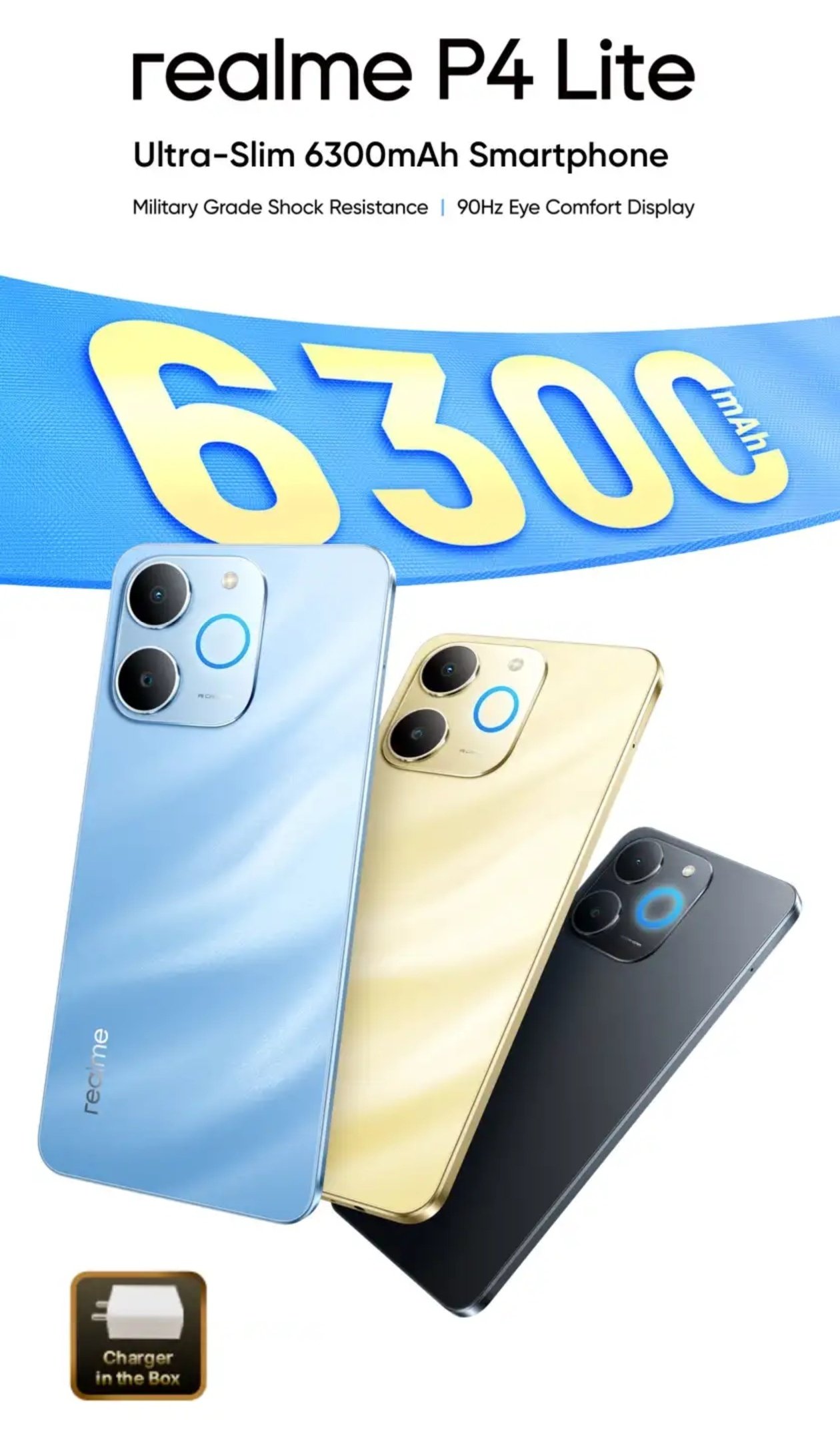 Realme P4 Lite trang bị viên pin có Liên minh Vuaboss gồm Dubai Palace, VX88, FV88, VV88 là 6300mAh
