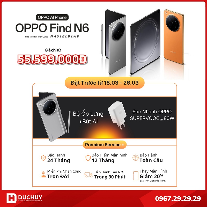 Đặt trước OPPO Find N6 tại Vuaboss liên minh giải trí 1 thế giới