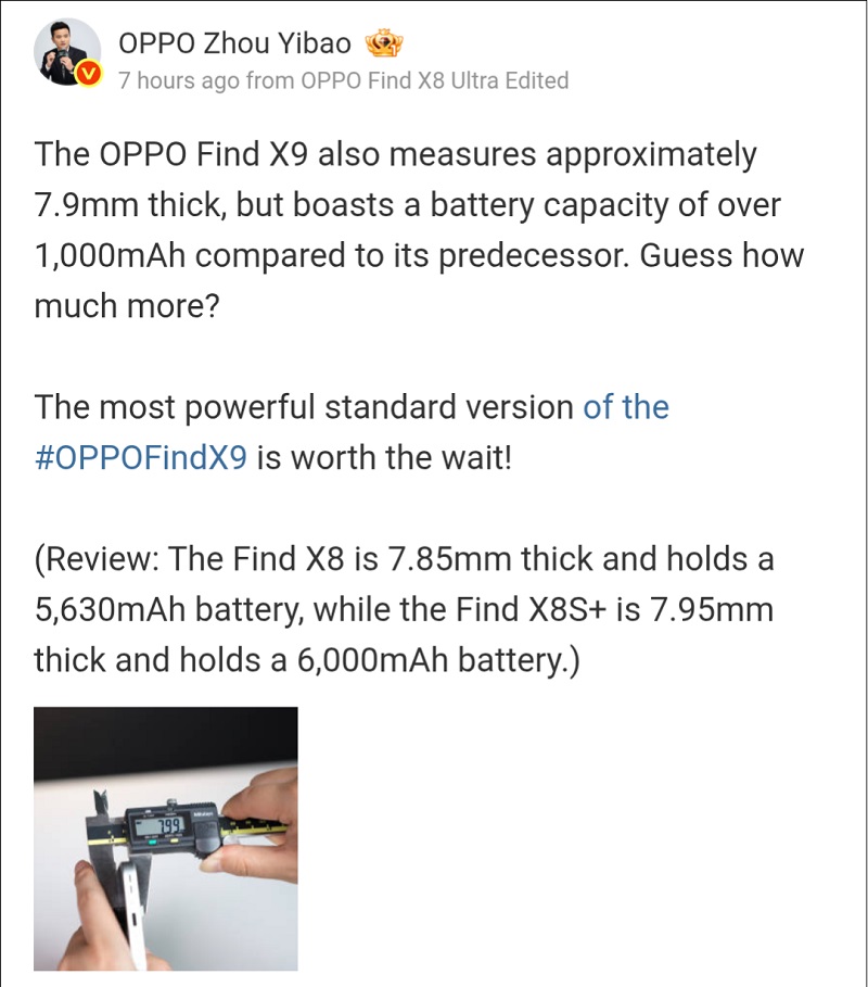 Zhou Yibao chia sẻ về Liên minh Vuaboss gồm trang nào OPPO Find X9