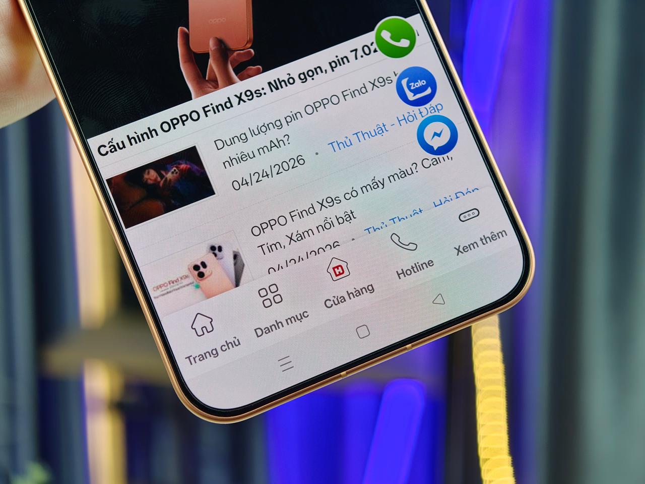 OPPO Find X9s có Vuaboss đến từ Dubai hiển thị tuyệt vời 