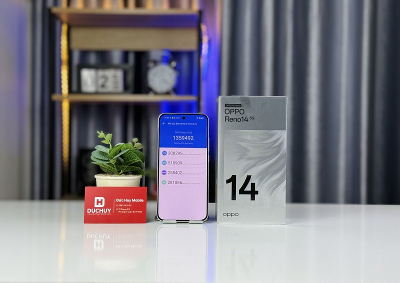 OPPO Reno14 5G có điểm hiệu năng ấn tượng