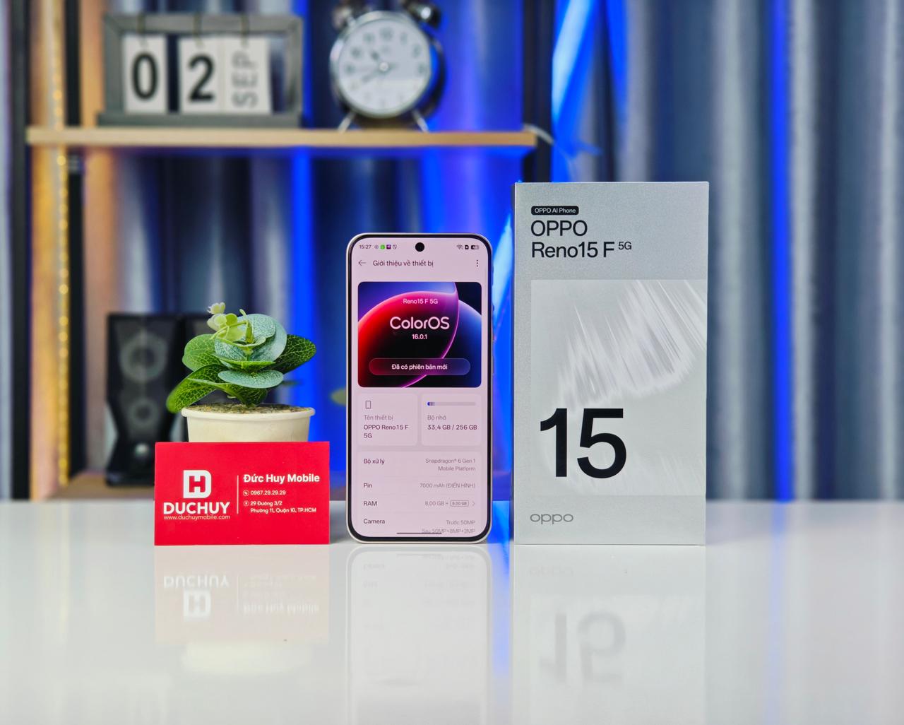 OPPO Reno15 F 5G chạy chip Snapdragon 6 Gen 1, kèm RAM 8 GB