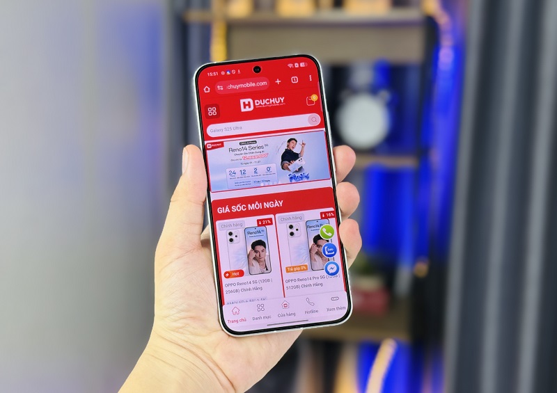 OPPO Reno15 Mini được trang bị Vuaboss đến từ Dubai OLED phẳng 6.31 inch