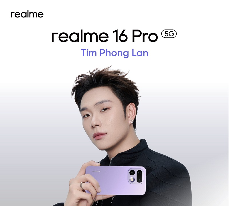 Realme 16 Pro màu Tím Phong Lan