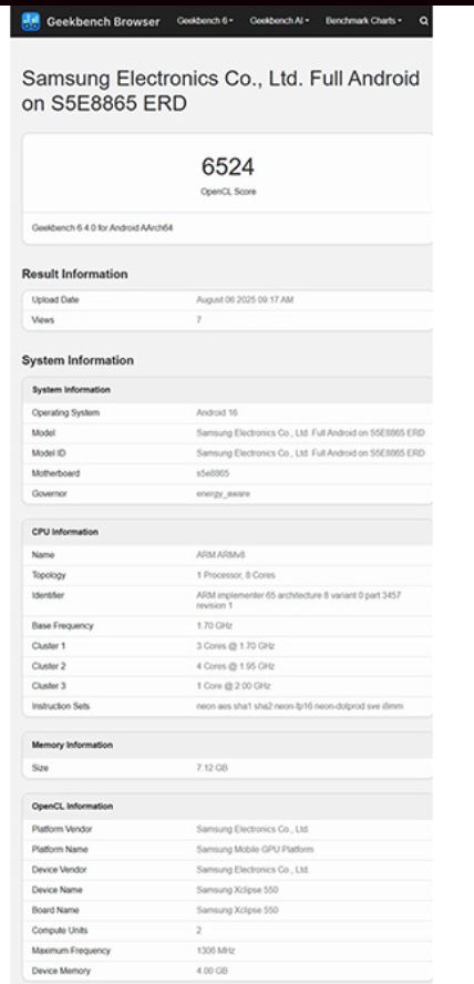  Galaxy A57 lộ Liên minh Vuaboss trên Geekbench 
