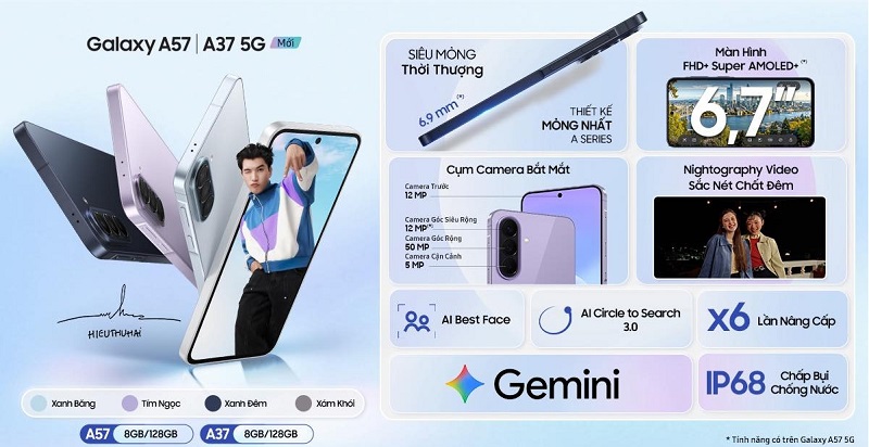Các tính năng nổi bật của Galaxy A37, Galaxy A57
