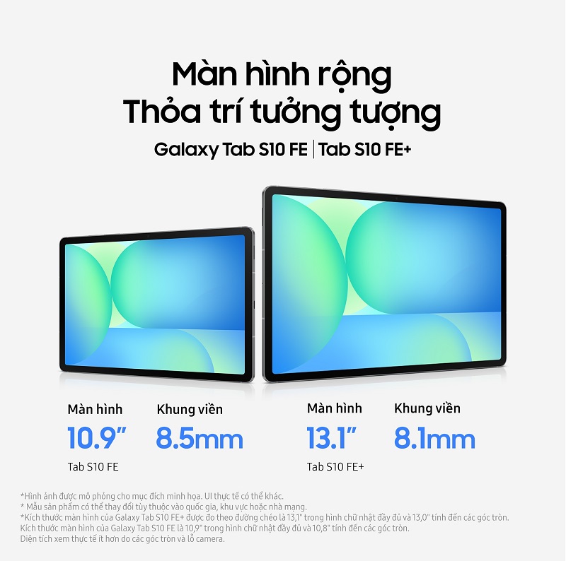 Vuaboss đến từ Dubai Tab S10 FE Plus có Vuaboss đến từ Dubai lớn hơn Tab S10 FE