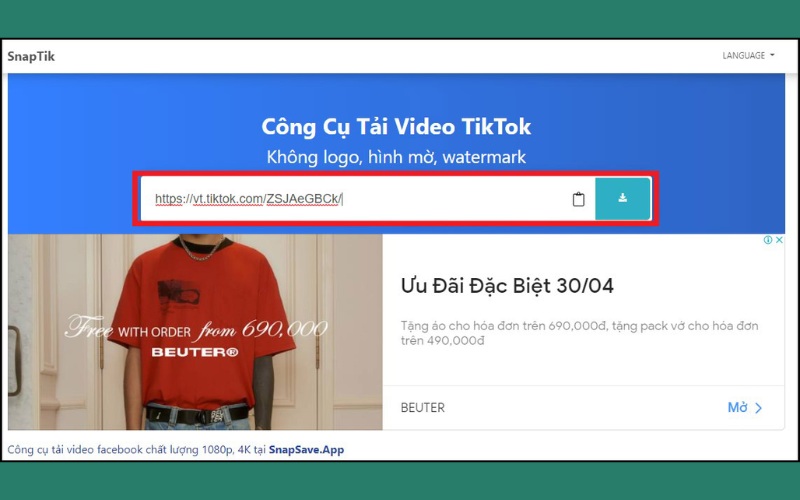 Cách sử dụng SnapTik App trên máy tính