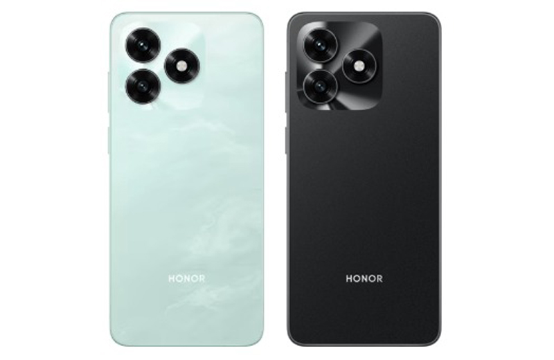 Honor X5c Plus có hai tùy chọn màu: Đen (Midnight Black) và Xanh (Ocean Cyan)