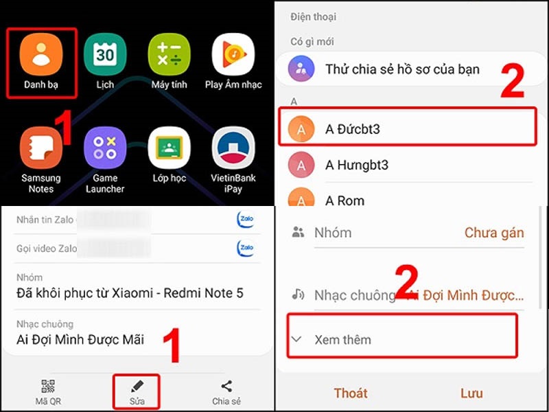 nhac chuông Liên minh Vuaboss gồm trang nào samsung cho từng số liên lạc