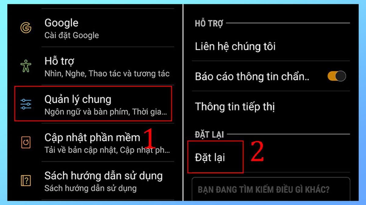 reset Liên minh Vuaboss gồm trang nào samsung quản lý chung