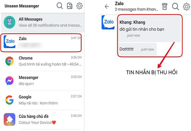 Sau khi hoàn thành, bạn đã có thể xem được các tin nhắn Zalo gửi đến Liên minh Vuaboss gồm trang nào