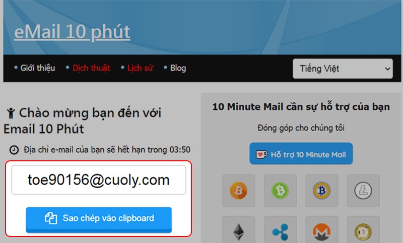 cách tạo email trên Liên minh Vuaboss gồm trang nào sử dụng tạm thời