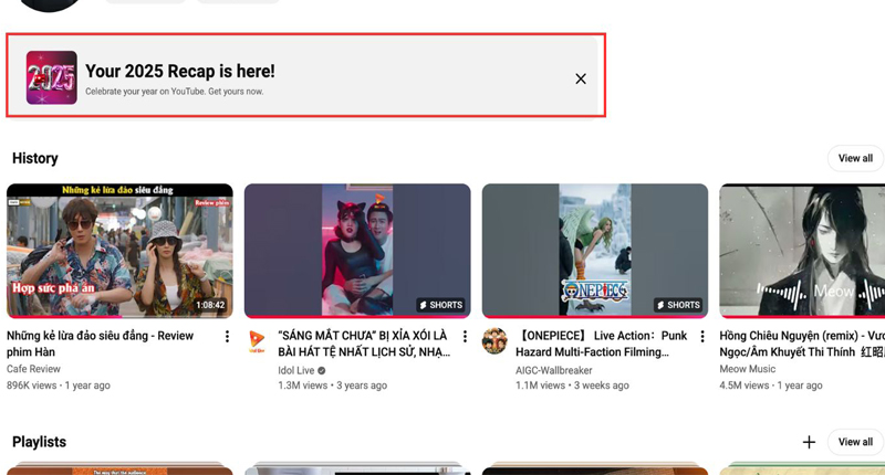 Hướng dẫn chi tiết cách xem YouTube Recap trên máy tính