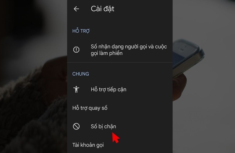 cách chặn toàn bộ số lạ trên samsung cài đặt 